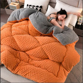 Heavy Sherpa Blanket with Quilt Layer