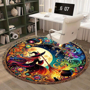 Tapis rond Sorcière mystique