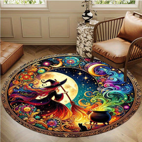 Tapis rond en velours cristal doux