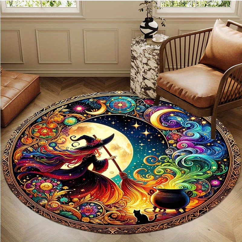 Tapis rond Sorcière mystique