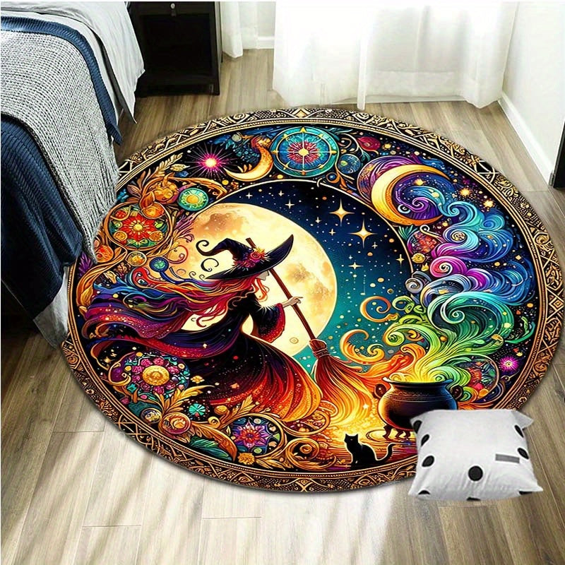 Tapis rond en velours cristal doux