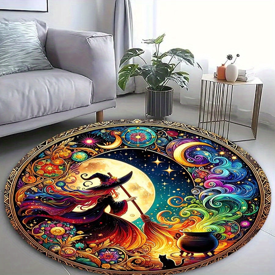 Tapis rond en velours cristal doux