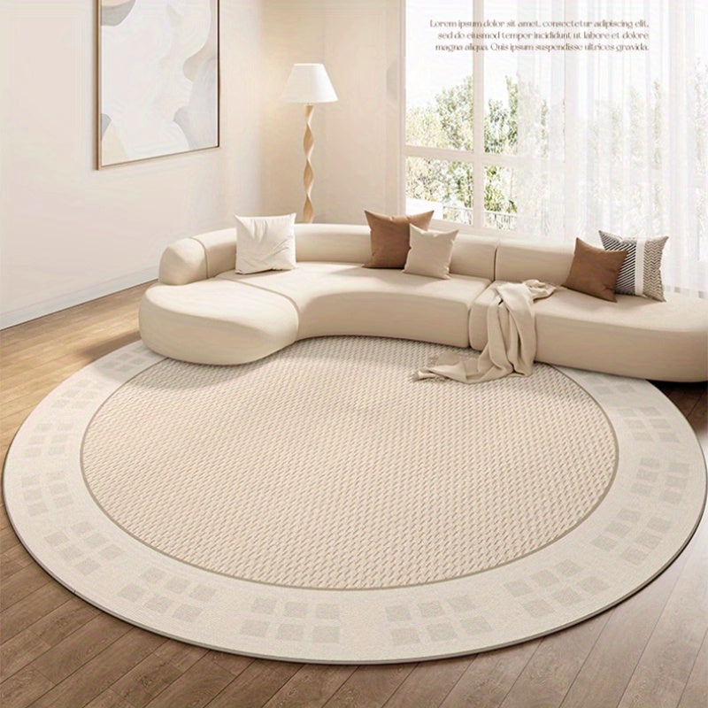 Tapis harmonieux en ton crème