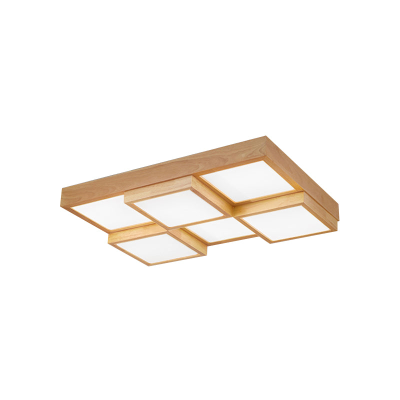 Natürliche Holz-LED-Deckenlampe