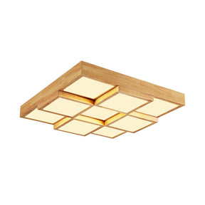 Natürliche Holz-LED-Deckenlampe