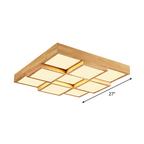 Natürliche Holz-LED-Deckenlampe