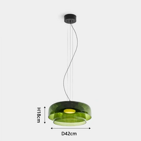 Farbglas LED Pendelleuchte