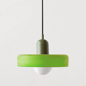 Bunter Bauhaus Glas-Pendelleuchte
