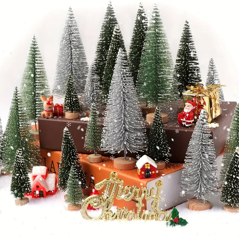30 Mini Weihnachtsbäume für Weihnachten & Festtagsdeko