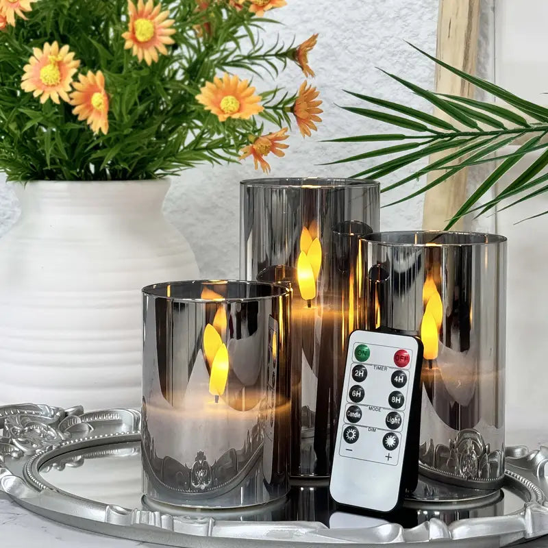 Halloween & Weihnachten Flammenlose LED Kerzen Set