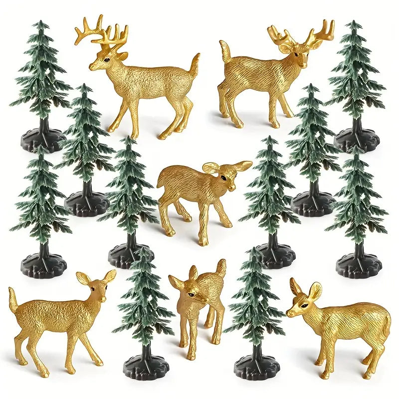 Realistische Weihnachts Rentier Figuren Set für Weihnachten