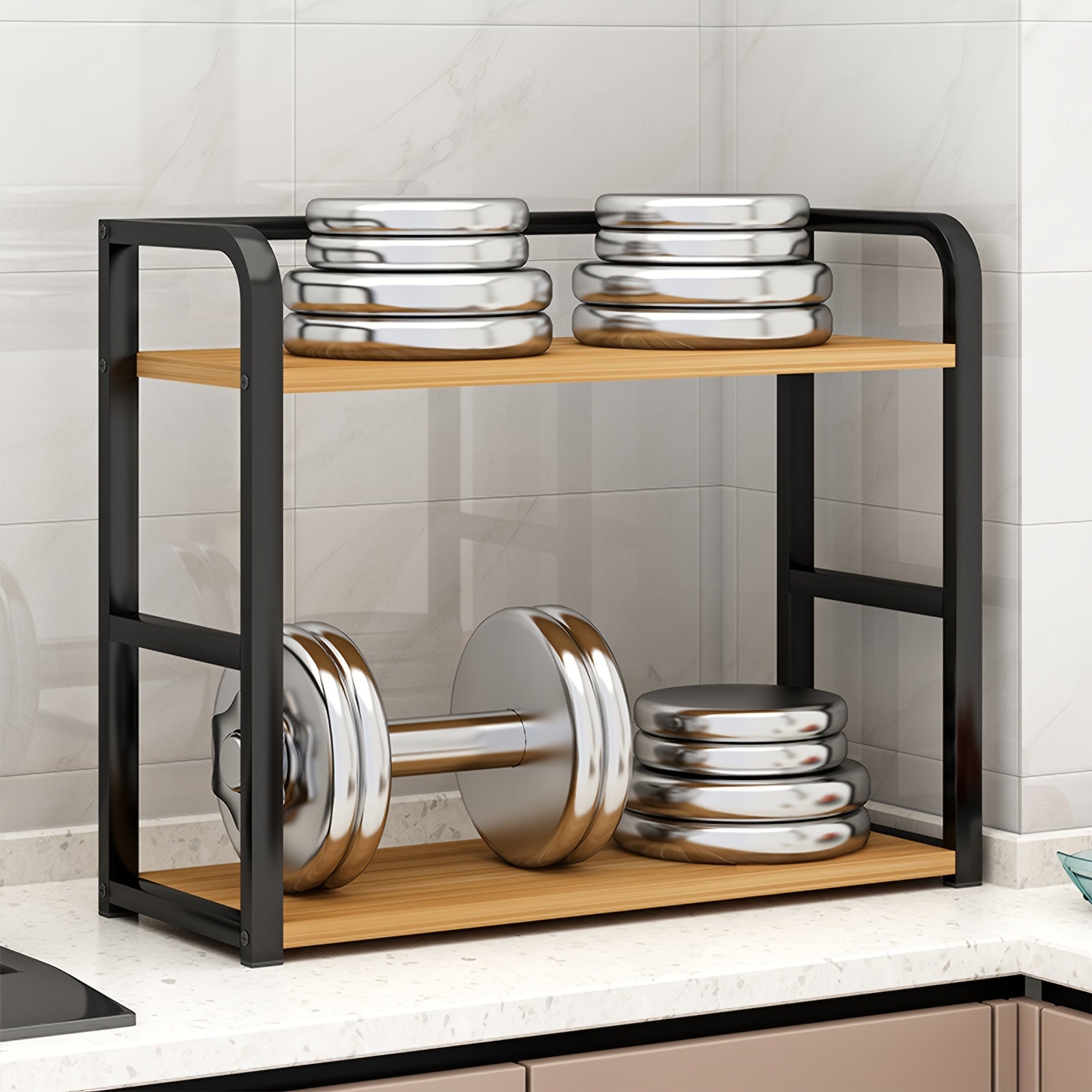 Edelstahl Küchen Gewürzregal platzsparender Organizer Küche