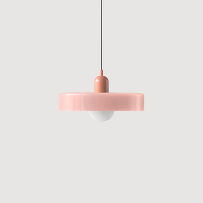 Bunter Bauhaus Glas-Pendelleuchte