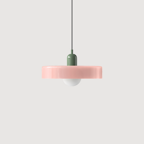 Bunter Bauhaus Glas-Pendelleuchte