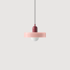 Bunter Bauhaus Glas-Pendelleuchte