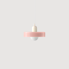 Bunter Bauhaus Glas-Pendelleuchte