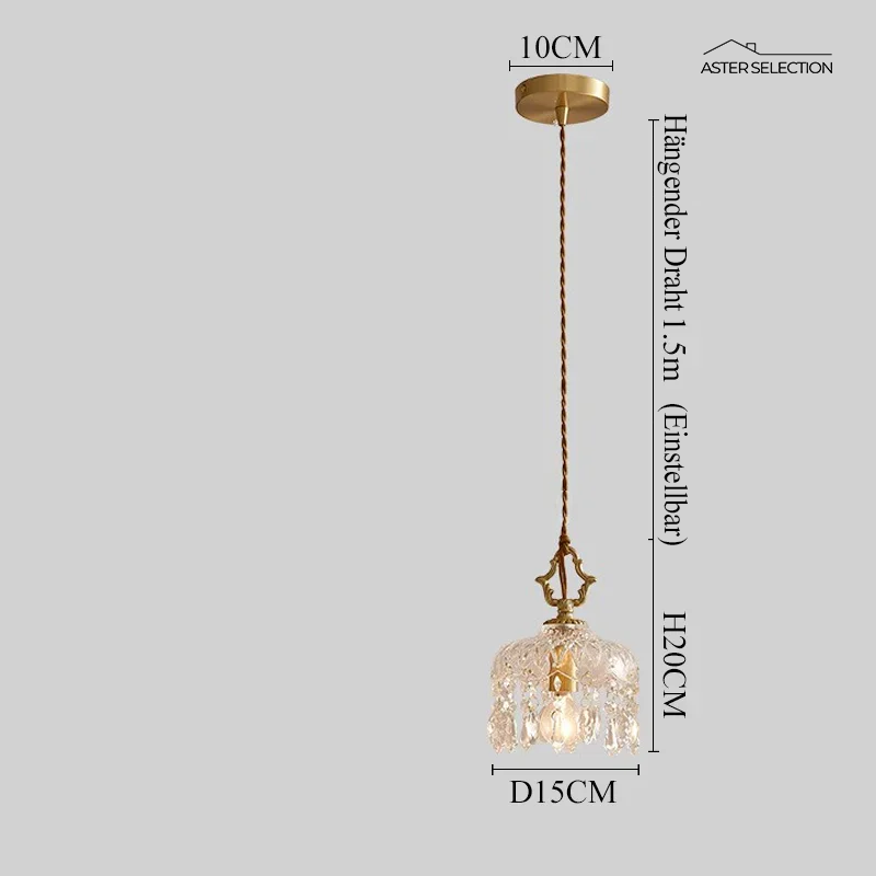 Kristall Glas Pendelleuchte