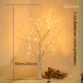 2er Set 24 LED Birkenbaum Lichter für Weihnachten & Dekoration
