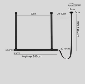 Luxus Leder Pendellampe