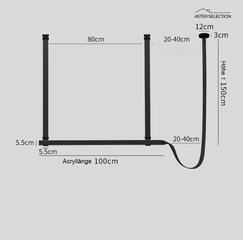 Luxus Leder Pendellampe