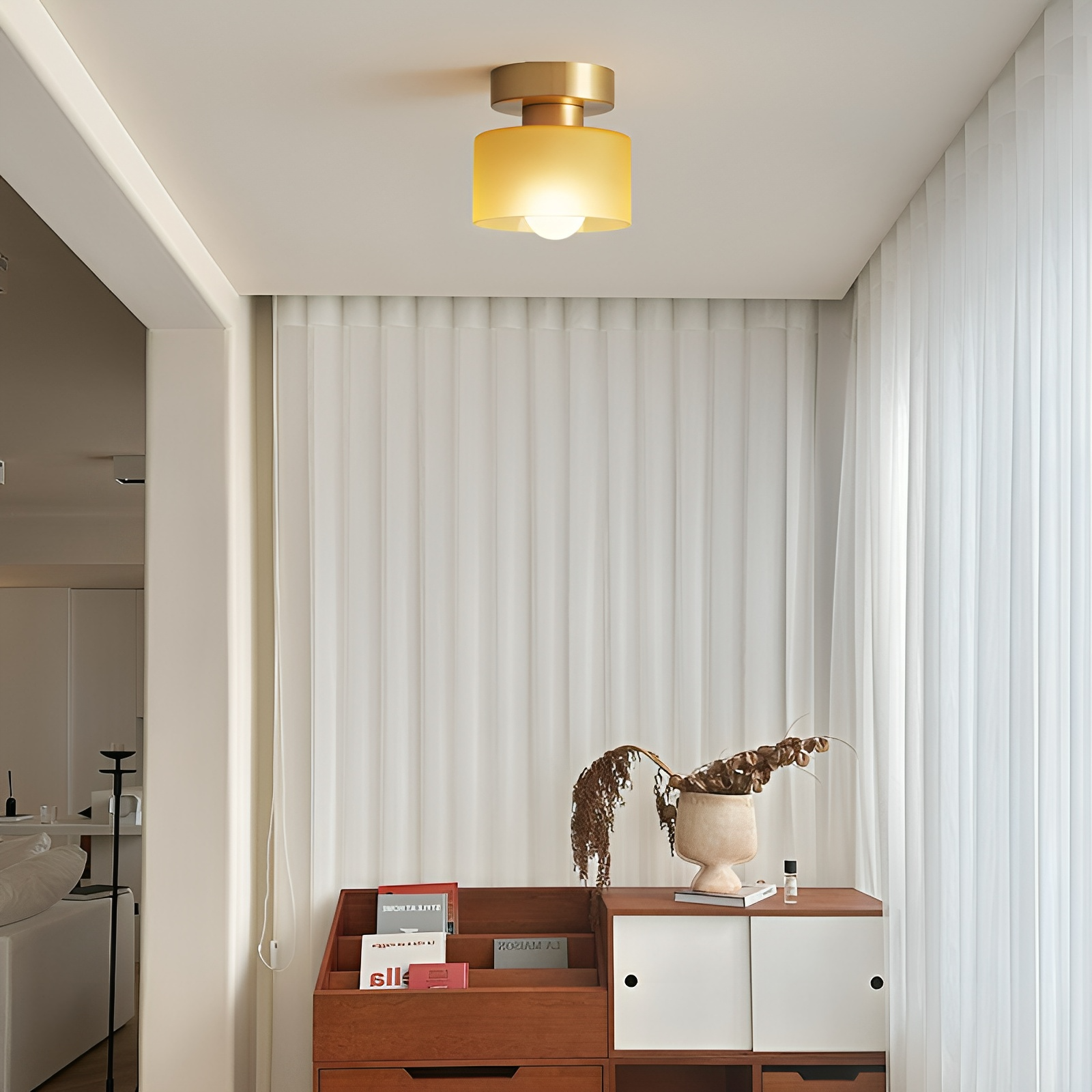 bauhaus deckenspot modern minimalistisch deckenleuchte warmes licht schlafzimmer