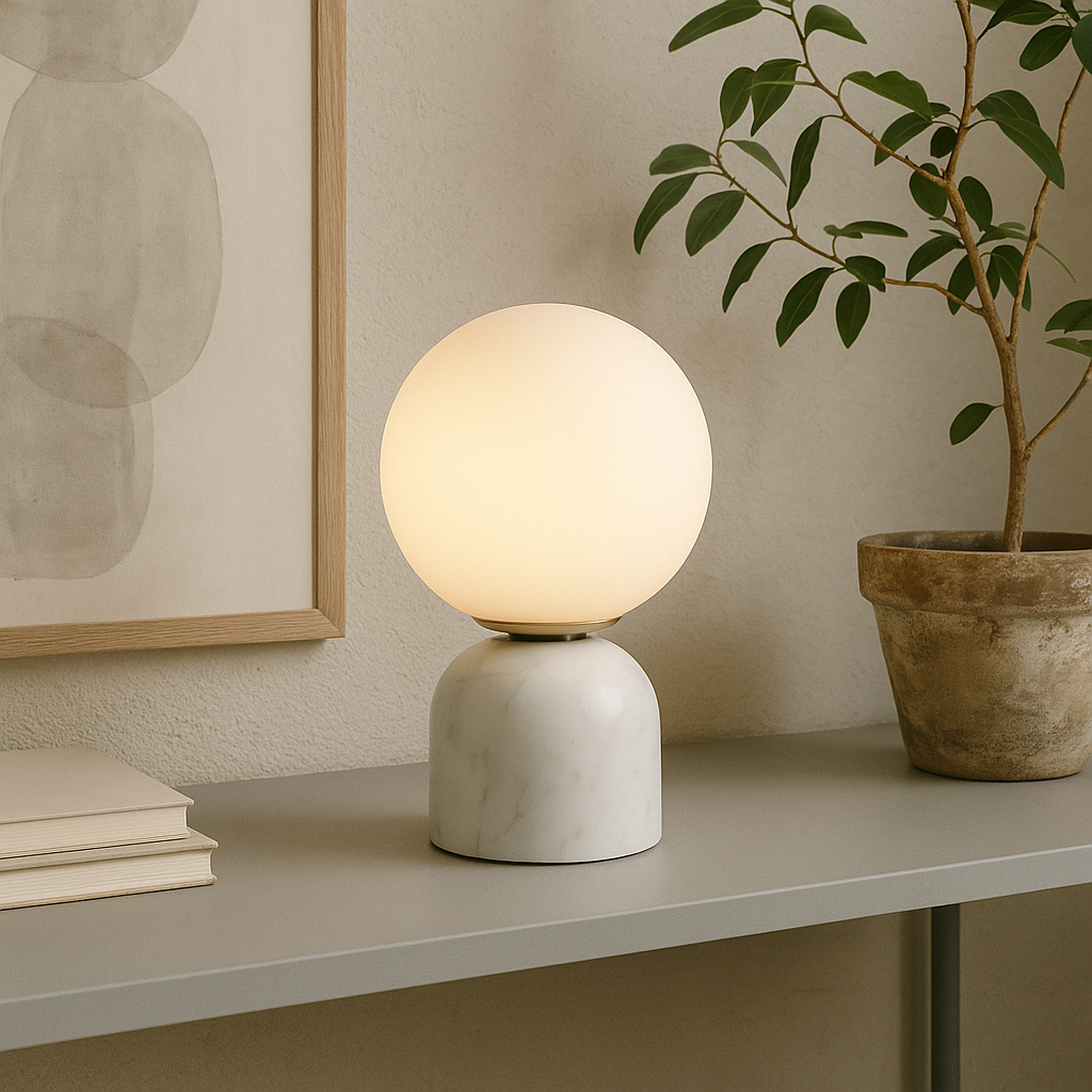 Elegante Tischlampe aus Marmor