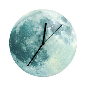 Leuchtende Mond-Wanduhr