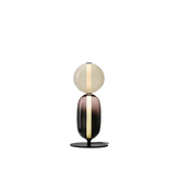 Elegant floor lamp with colored glass
