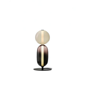 Elegant floor lamp with colored glass