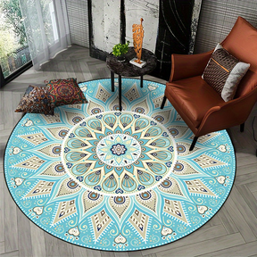 Elegant rond mandala vloerkleed