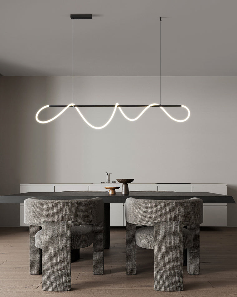 Moderne LED-Pendelleuchte mit Seilmuster