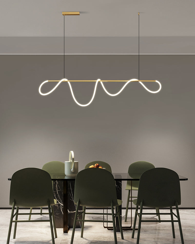 Moderne LED-Pendelleuchte mit Seilmuster