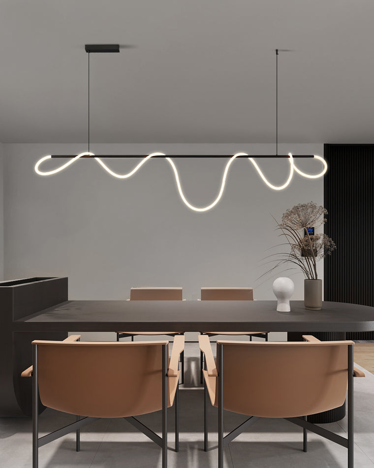 Moderne LED-Pendelleuchte mit Seilmuster