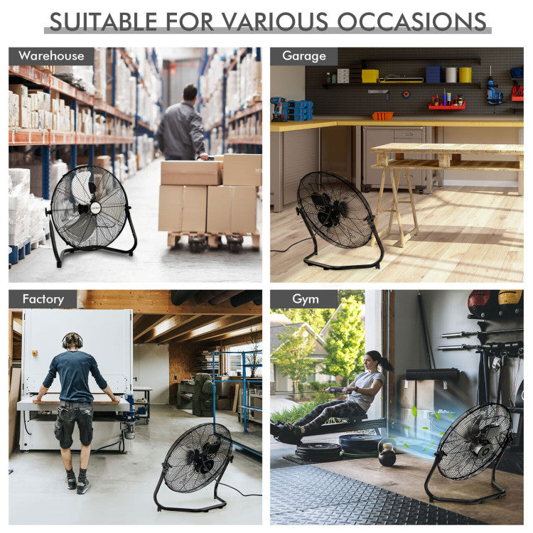 20-Zoll-Hochleistungs-Industrie-Bodenventilator