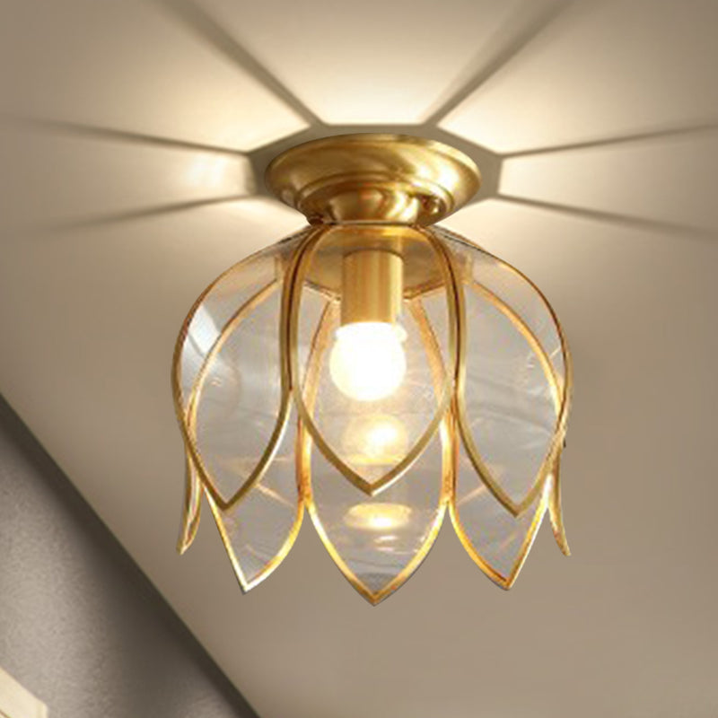 Lampe en cristal florale