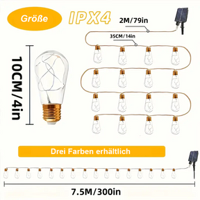 Solar Weihnachts-Lichterkette 16er
