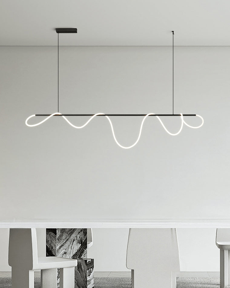 Moderne LED-Pendelleuchte mit Seilmuster