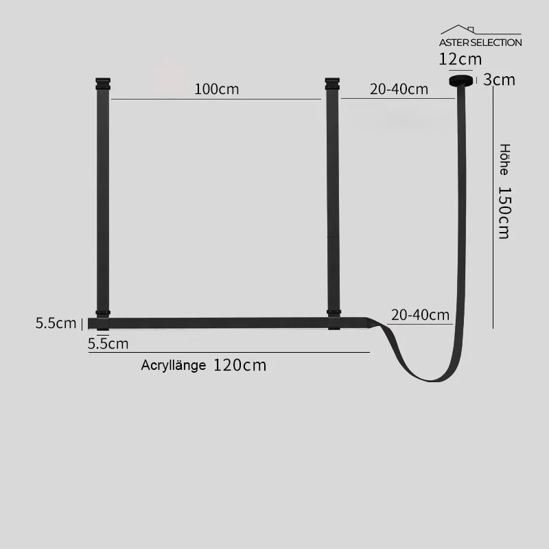 Luxus Leder Pendellampe