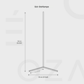 Corner LED floor lamp