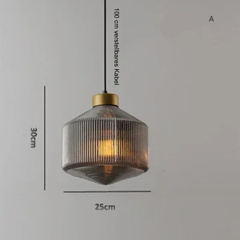 Loft Style Glas Pendelleuchte