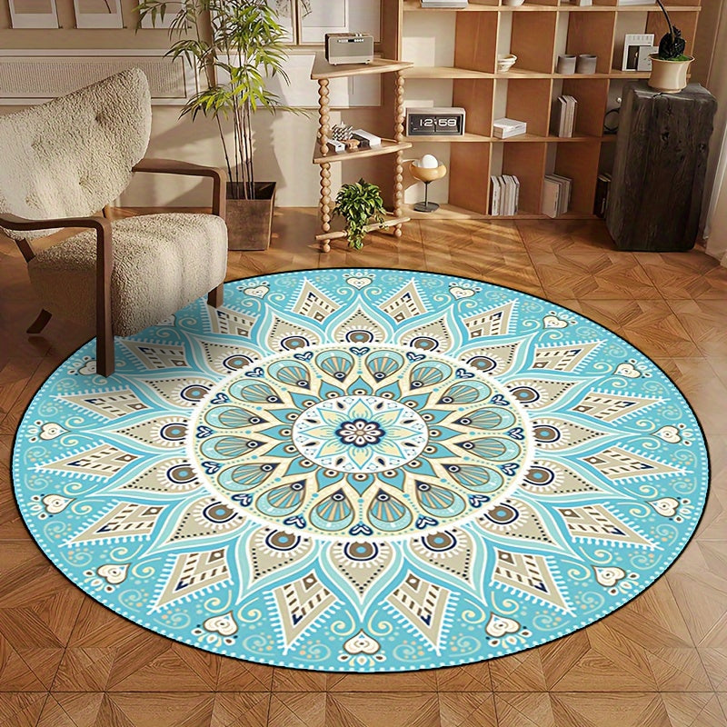 Tapis mandala rond élégant