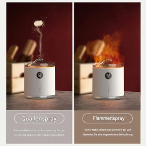 Flame humidifier with aroma 