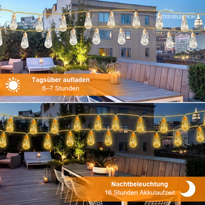 Solar Weihnachts-Lichterkette 16er