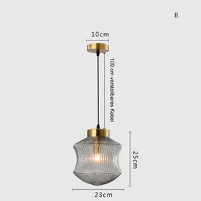 Loft Style Glas Pendelleuchte