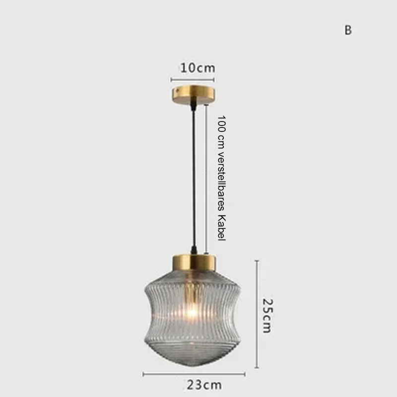 Loft Style Glas Pendelleuchte