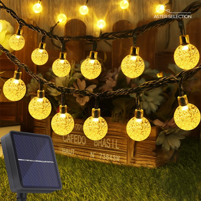 Solar LED Kristallkugel Lichterkette für Weihnachten & Garten