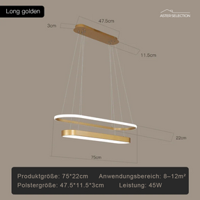 Gold Schwarz LED Kronleuchter