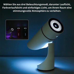 Rotatable mini humidifier with light 