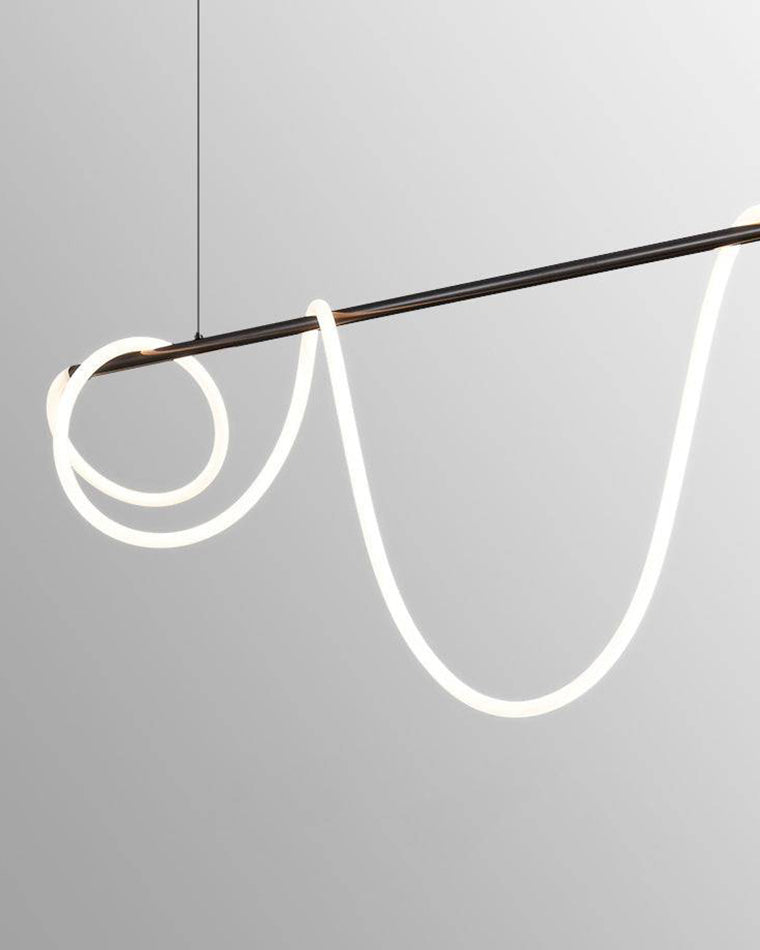 Moderne LED-Pendelleuchte mit Seilmuster