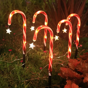 Weihnachts Solar Candy Cane Lichter